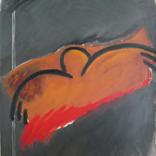 Agnes Maes, 'Dead Bird', 1983, oil on canvas, 195 x 145 cm.