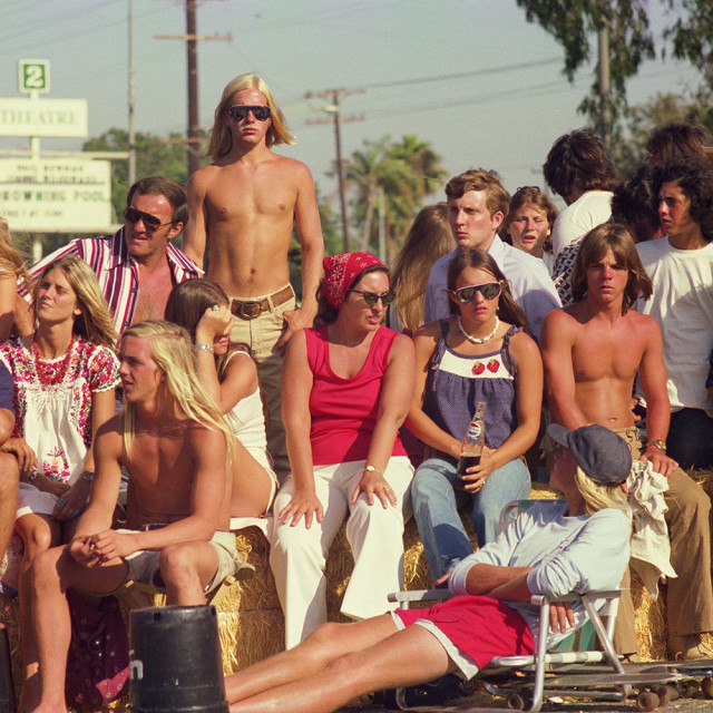 Hugh Holland's "Skate Contest Spectators, Torrance (No. 62)" will be displayed on a billboard on 8051 Beverly Blvd.