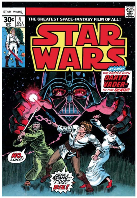 Stan Lee - Marvel, Star Wars #4 - In Battle With Darth Vader (canvas)