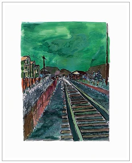 Bob Dylan, Train Tracks (green) , 2008
