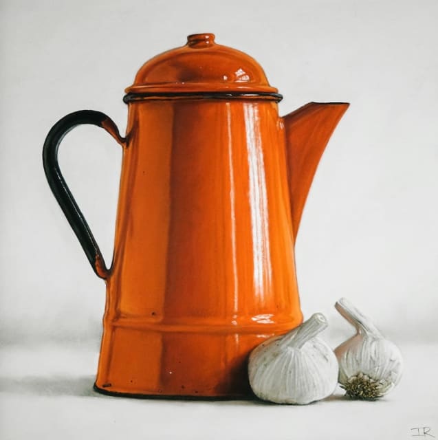 Ian Rawling, Coffee Pot & Garlic, 2023