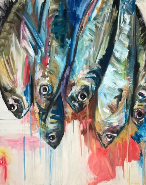 Michelle Parsons, Hanging Fish, 2018