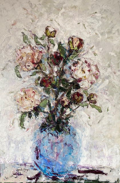 Sarah Burges, Peonies with Buds, 2021