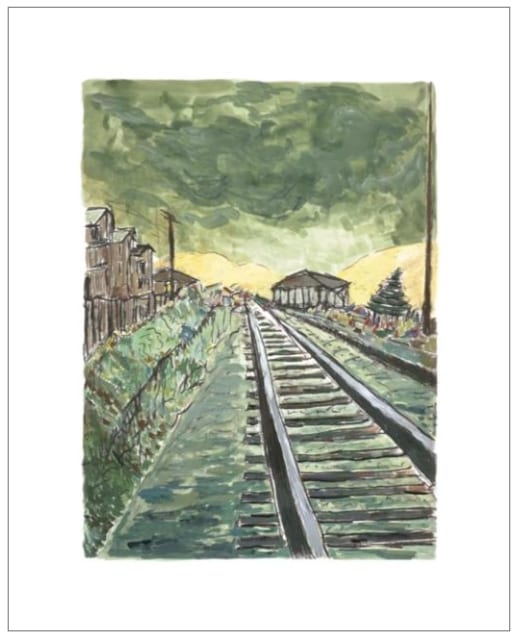 Bob Dylan, Train Tracks (green), 2010