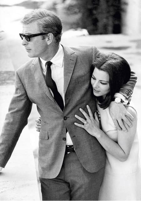 Terry O'Neill, Michael Caine and Giovanna Ralli, 1968