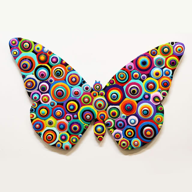 "First Butterfly Blob" painting by artist Mike Hammer