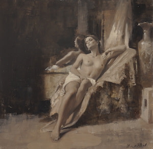 Michael Alford, Reclining Nude with Reflection