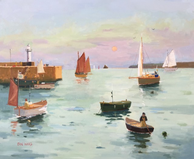 Eric Ward (b.1945), An early summer morning at St Ives Harbour