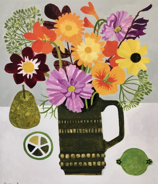 Vanessa Bowman, Garden Flowers and Pear , 2020