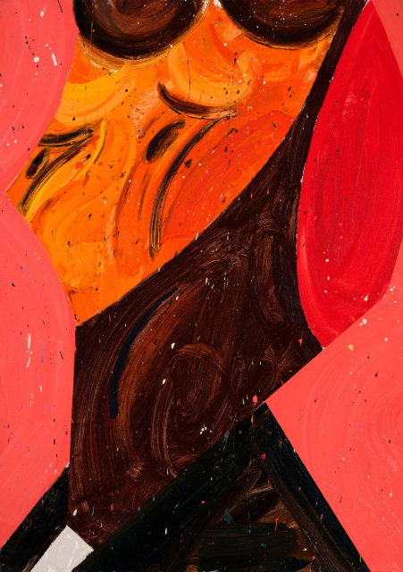 Amir Khojasteh A Man, Burning, 2022 Oil on canvas 85 x 60 cm 33 1/2 x 23 1/2 in