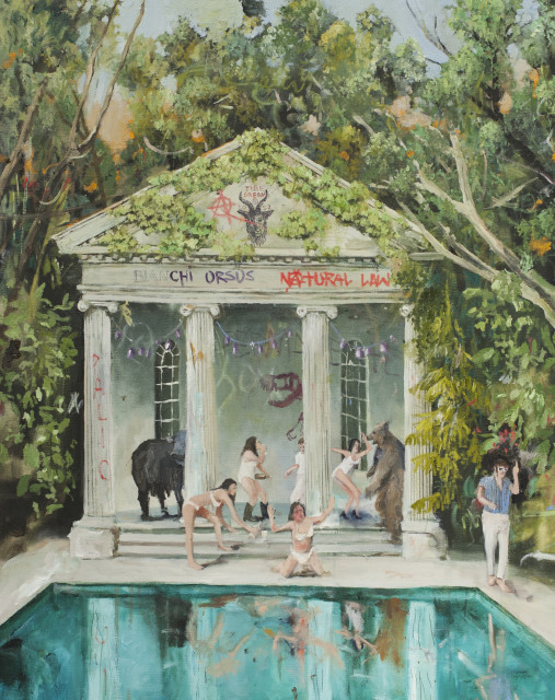 Philip Mueller Dogdays at Santo Stefano, 2020 Oil on canvas 100 x 80 cm 39 3/8 x 31 1/2 in