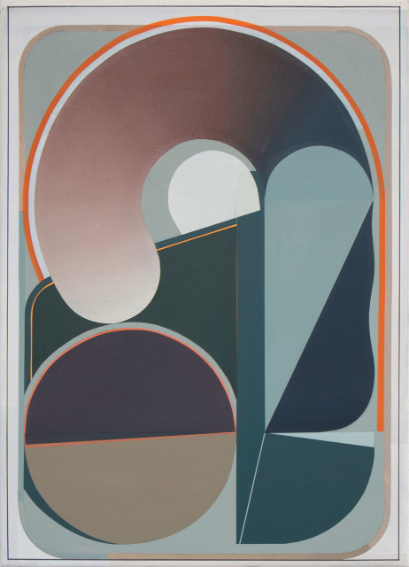 Bernhard Buhmann Nighttrain, 2022 Acrylic and oil on canvas 57 x 41 cm 22 1/2 x 16 1/4 in