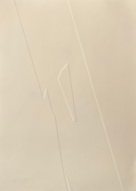 Sarah Almehairi 2. Shapes Are Like Thoughts, 2022 Embossing on paper 29.7 x 21 cm 11 3/4 x 8 1/4 in