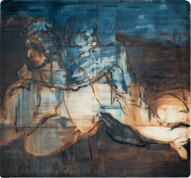 Malik Thomas Jalil Kydd They Invaded at Night, 2024 Oil on silk 200 x 215 cm 78 3/4 x 84 3/4 in