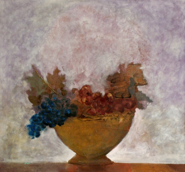 Dénes Maróti, Fruit Bowl after Caravaggio, 2022
