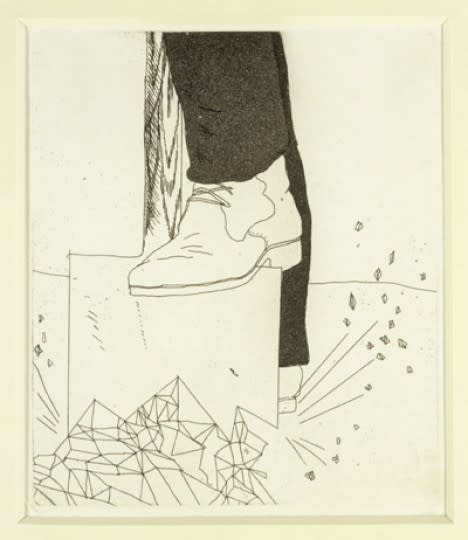 David Hockney, Digging up Glass from Illustrations for Six Fairy Tales from the Brothers Grimm, 1969 - 1970