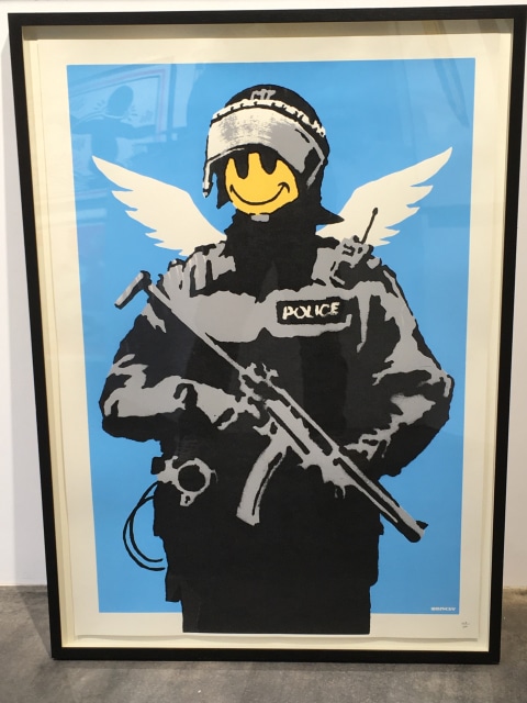 Banksy, Flying Copper (unsigned), 2003