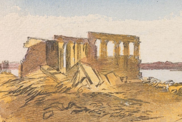 Edward Lear (1812-88), Maharraka, 7.15 am, 14 February 1867, watercolour, Yale centre for British Art, New Haven