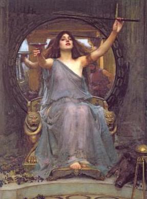 John William Waterhouse (1849-1917), Circe offering the cup to Ulysses, 1891, oil on canvas, 149 x 92 cm, Gallery Oldham