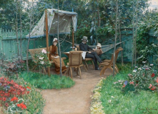 Johan Krouthén (1858-1932), View of a garden, 1887/8, oil on canvas, 69 x 95 cm, Nationalmuseum Stockholm