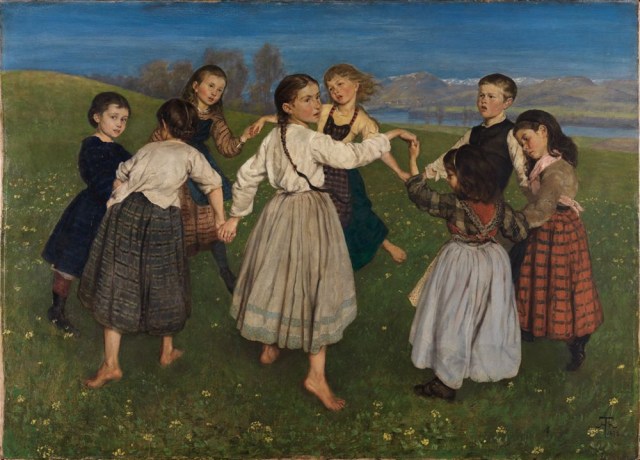 Hans Thoma (1839-1924), "Kinderreigen", 1872, oil on canvas, 115 x 161 cm, Kunsthalle Karlsruhe