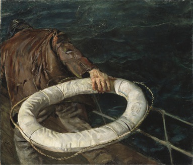 Christian Krohg (1852-1925), Man overboard, 1906, oil on canvas, 120 x 140 cm, Nationalmuseum Stockholm