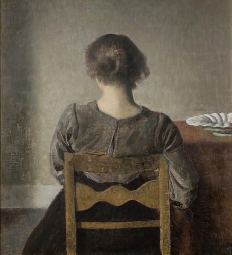 Vilhelm Hammershøi (1864-1916), Hvile, 1905, oil on canvas, 49,5 x 46,5 cm, Musee d'Orsay Paris
