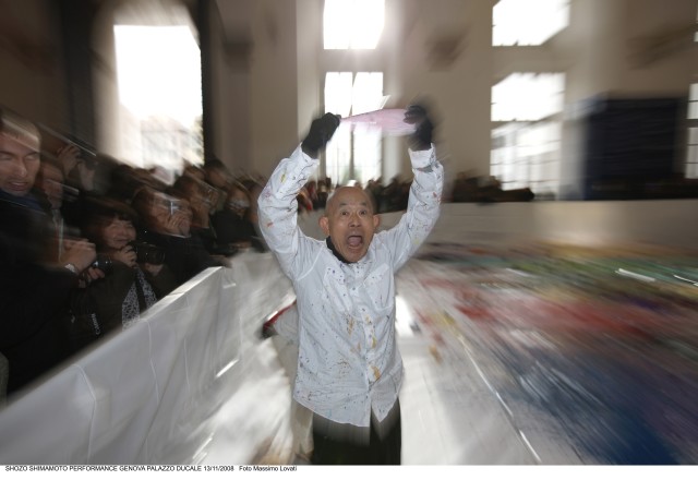 Shozo Shimamoto | PERFORMANCE PALAZZO DUCALE, Organized by ABC-ARTE and Antonio Borghese