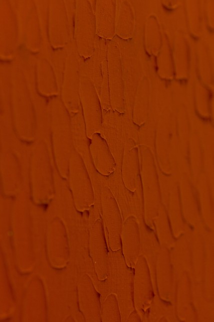 Bernard Aubertin, Monochrome rouge, 1974- Detail
