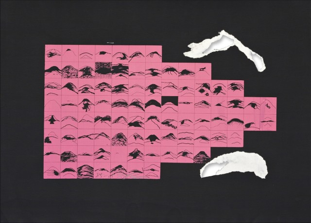 Shozo Shimamoto, Hole, 1985, 40x57cm, mixed media on paper