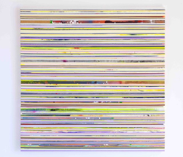 Grande Eden 2016 Acrylic on paper tape on canvas 150 x 151cm