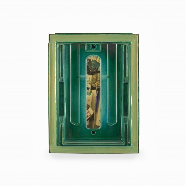 Monika Grabuschnigg Cold Storage (Scotopia), 2025 Glazed ceramic 49 x 36 x 8 cm 19 1/4 x 14 1/8 x 3 1/8 in