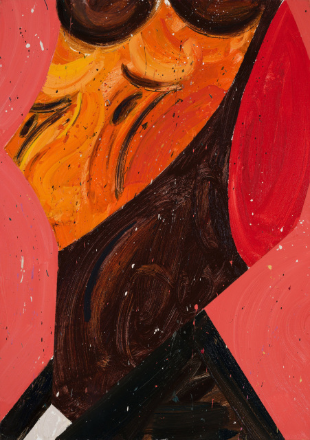 Amir Khojasteh, A Man, Burning, 2022, Oil on canvas, 85 x 60 cm