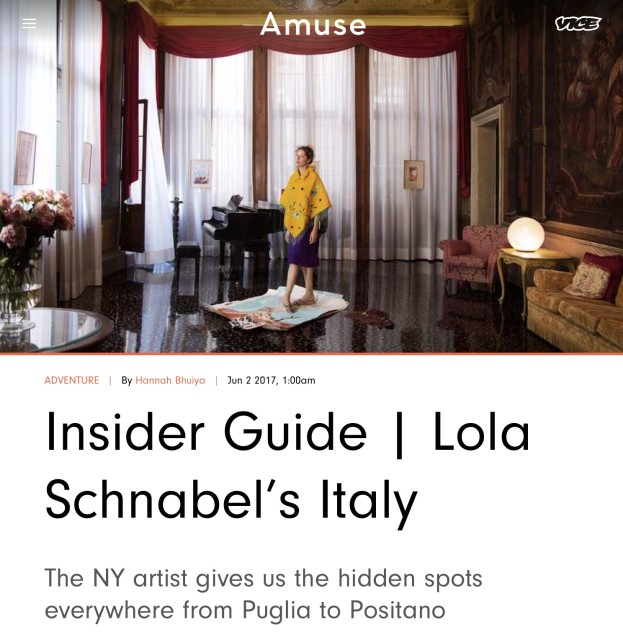 INSIDER GUIDE | LOLA SCHNABEL’S ITALY