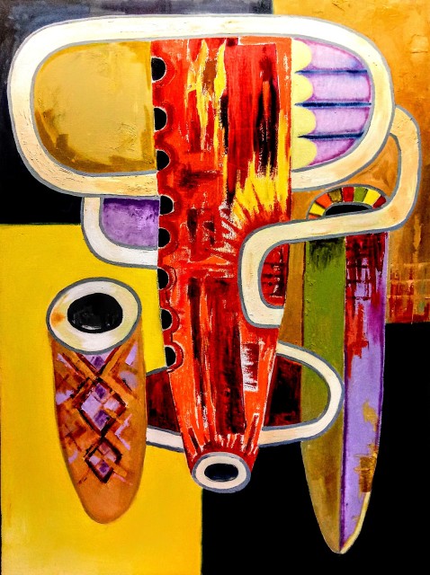 Brian Fekete Air Congo 2020 oil on canvas 48 x 36 in.