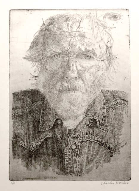 Autoportrait. Ca. 1975. Etching. Signed proof, numbered onto 50