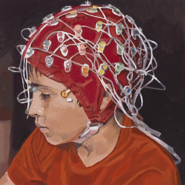 Neural Lace 2018, oil on canvas, 25 x 20cm