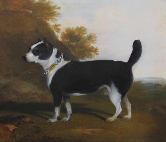 G. B. Newmarch, Terrier in a landscape