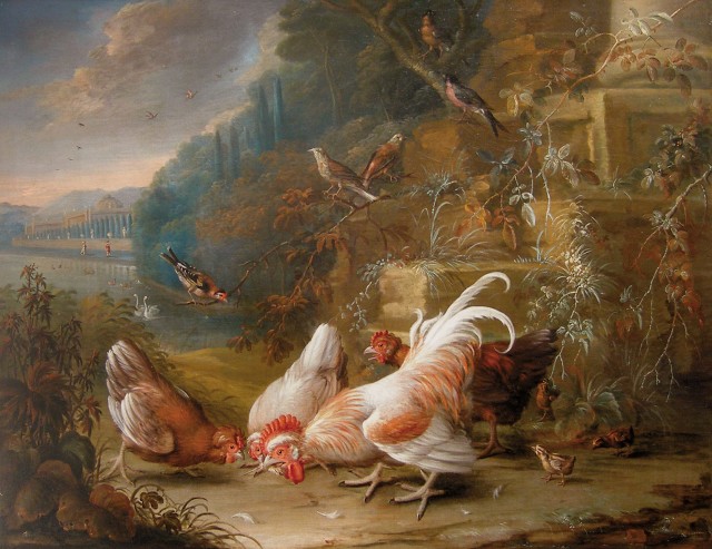 George William Sartorius, Birds and Fowl in a Landscape