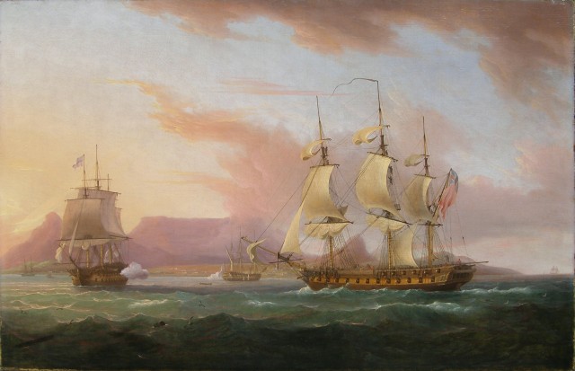 Thomas Whitcombe, Naval ships off Cape Town