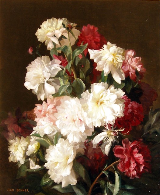 Jean Benner, A pair of flower paintings: I: Study of Roses