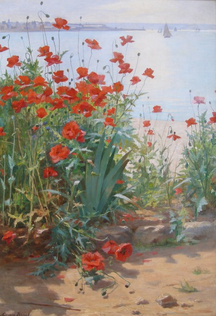 Georges Binet, Poppies on the coast