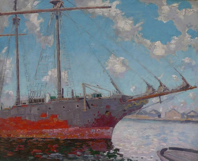 Norman Lloyd, Study of a sailing boat, Moshulu