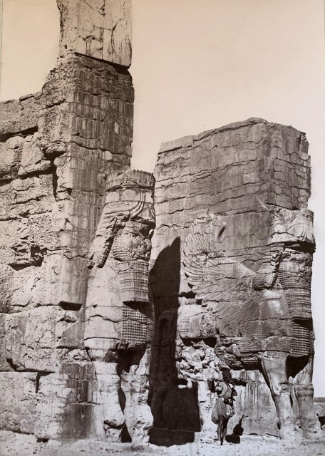 Adolphe Braun, Gate of All Lands, Colossal Sculptures Depicting Heads of a Bull, Persepolis, Late 19th Century