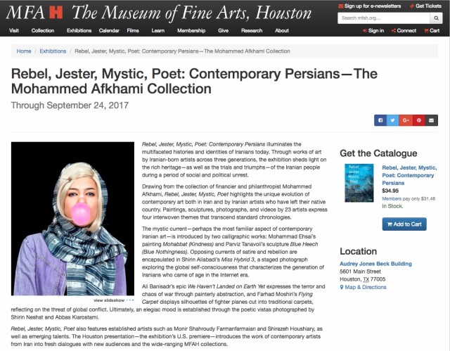 Rebel, Jester, Mystic, Poet: Contemporary Persians—The Mohammed Afkhami Collection