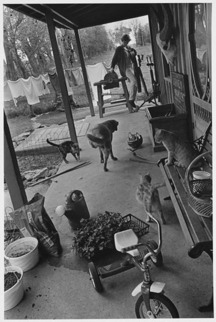 Larry Towell b. 1953Lambton County, Ontario, Canada [Messy Front Porch], 1996 Signed, titled, and dated, in pencil, au verso Edition 1 of 10 Printed in 2006 Gelatin silver print mounted to 39 1/4 x 58 1/2 inch (99.70 x 148.59 cm) archival board 37 x 56 in 93.98 x 142.24 cm