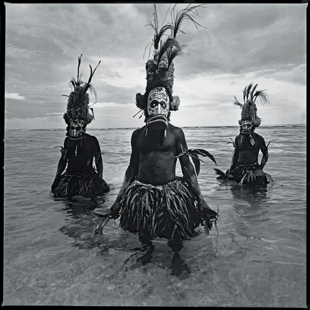 Chris Rainier Masked Malangan Tatanua Dancers, New Ireland, New Guinea.