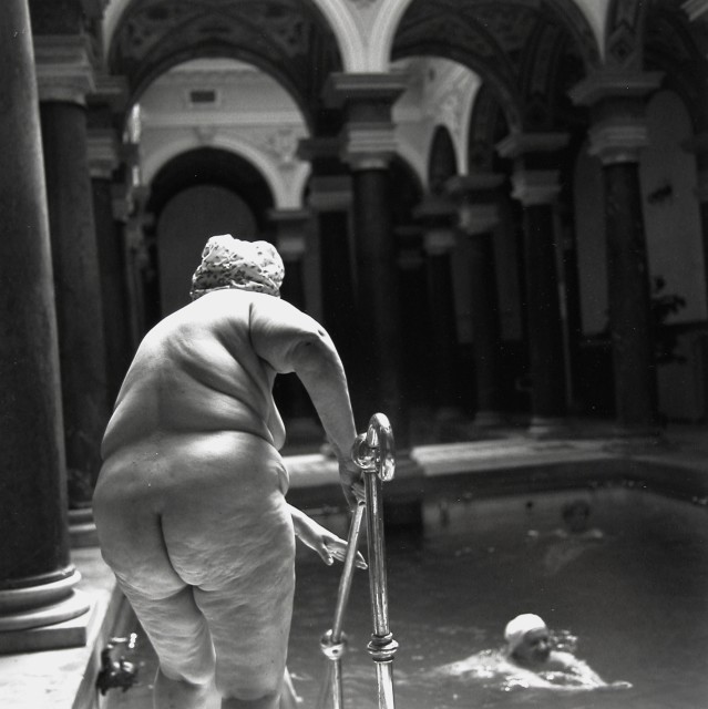 Ruth Kaplan b. 1955 Mineral Pool, Marienbad, the Czech Republic [large woman in pool], 1994/1995 Signed, titled, dated, and editioned, in pencil, au verso Edition #9/20 Gelatin silver print Edition of 25