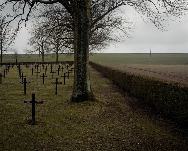 Bertrand Carrière b. 1957 German Cemetery, Vermandovillers, Somme, Picardie, France, 2006 Signed, titled, dated, and editioned, in ink, au verso Printed in 2009 Pigment print on 37 x 44 inch (93.98 x 111.76 cm) archival paper 29 x 36 in 73.66 x 91.44 cm Edition of 10