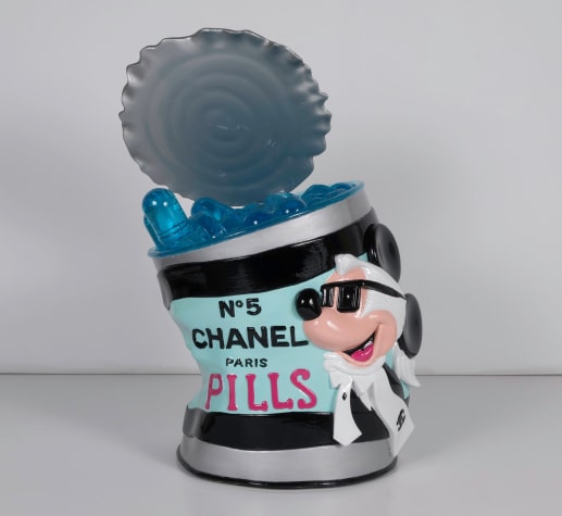 Mickey Lagerfeld Pill Can (Blue)